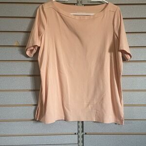 Talbots 1 XP Petite Stretch Weekend Tee Peach T Shirt